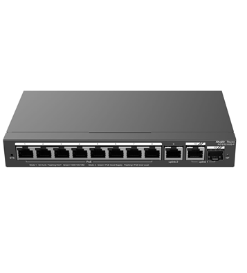 رويجي محول جيجابت بي او اي الذكي بـ 10 منافذ من ريي، RG-ES210GS-P