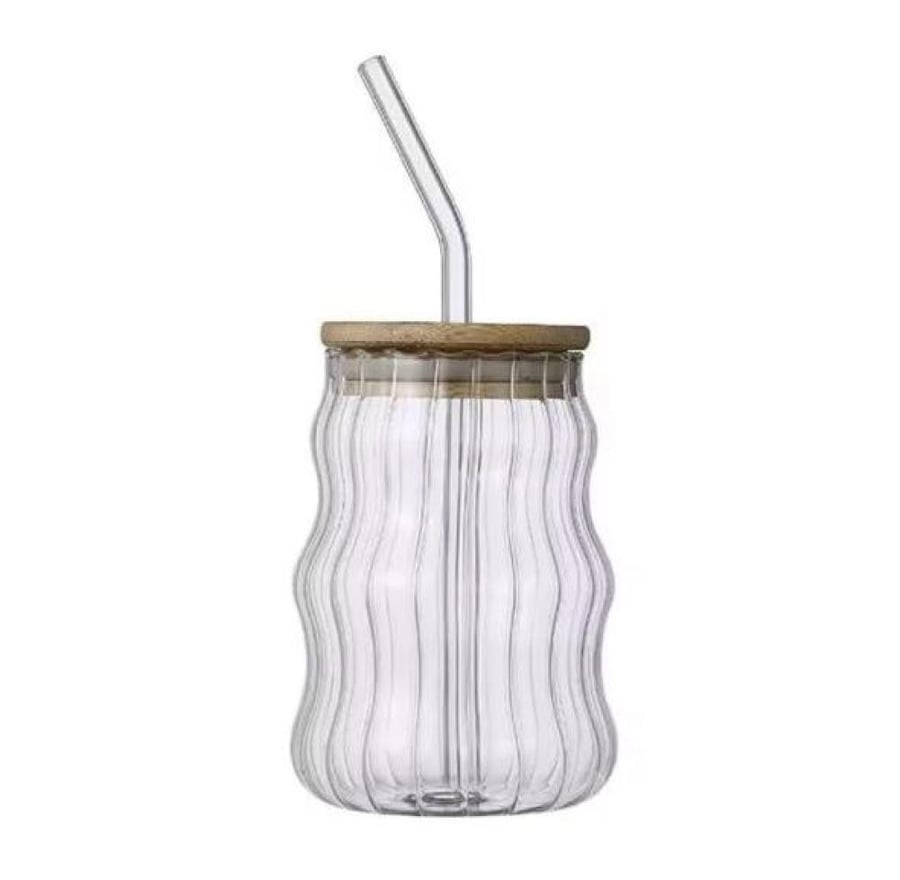 550 ml transparent glass bubble tea cups with cup straws, beer, strawberry, milk, juice, coffee, mug, drinkware, party cup