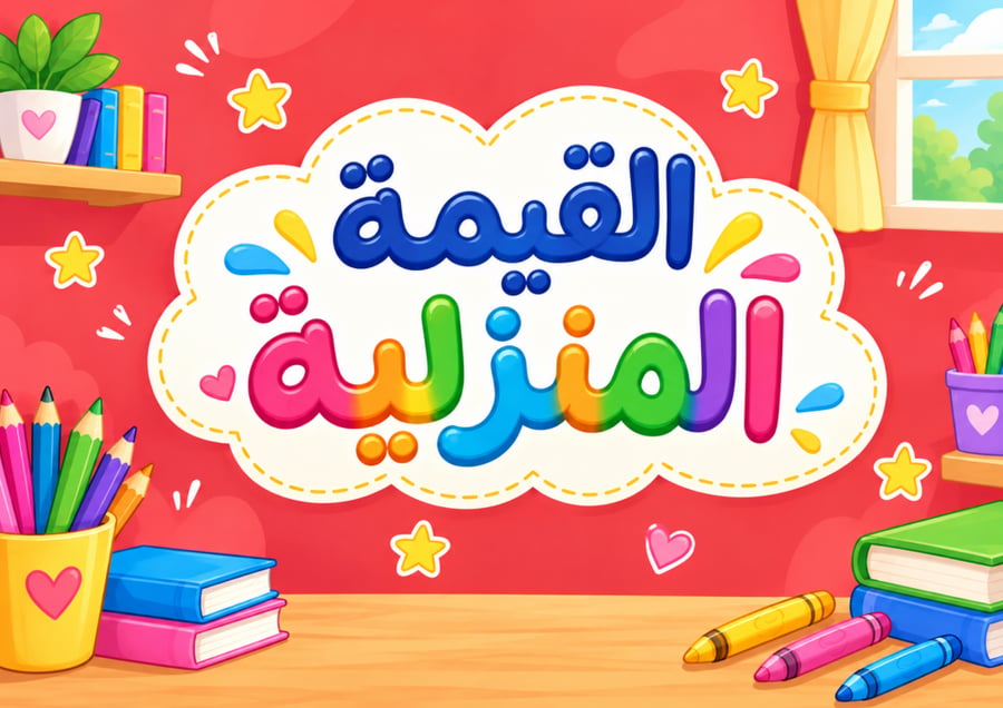 سبورة القيمة المنزلية مئات والوف