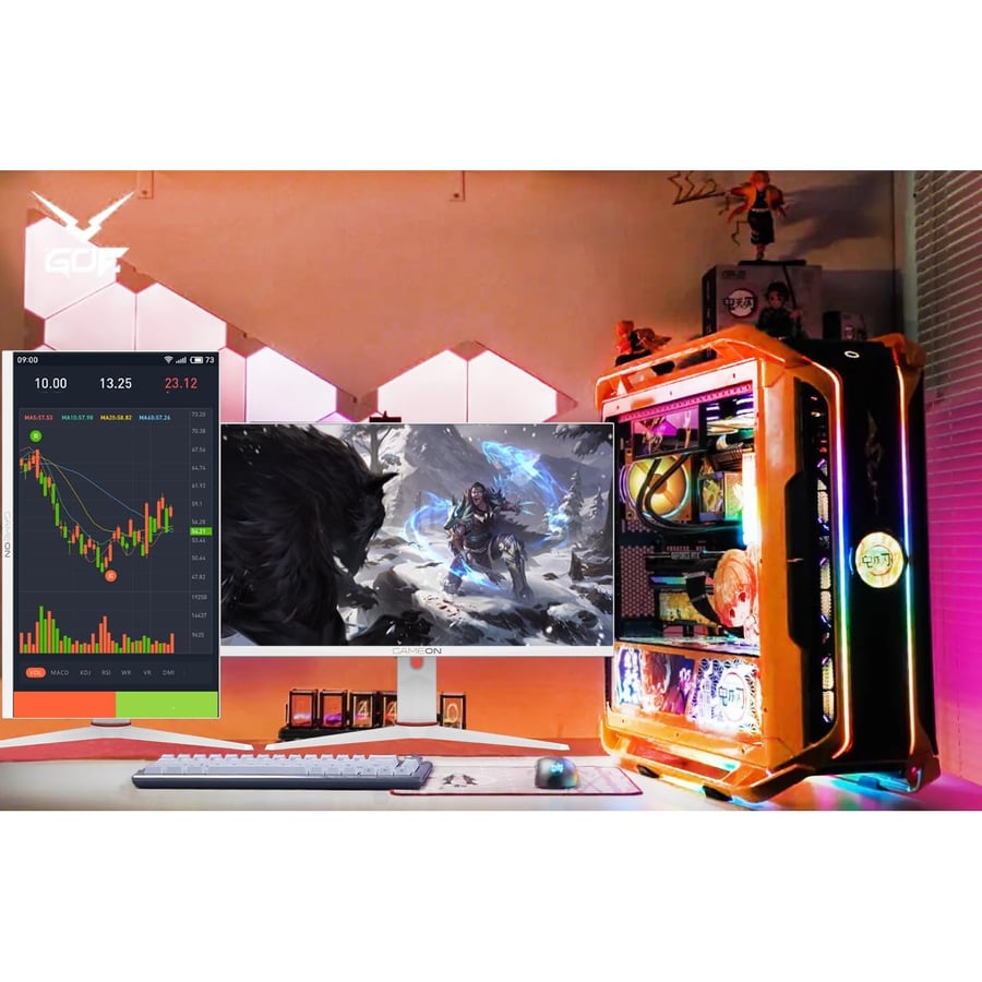GAMEON Artic Pro-Series 27-Inch FHD 180Hz IPS Gaming Monitor – White