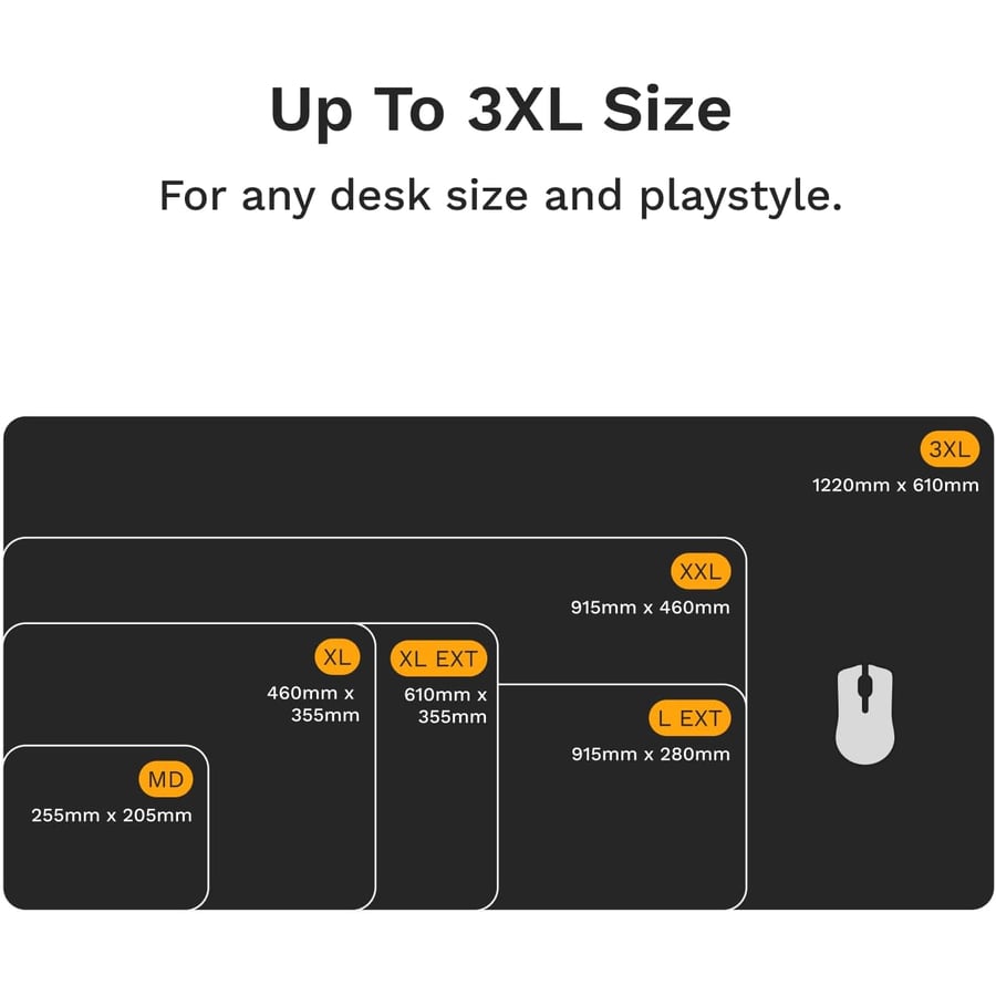 Glorious GMP 2 XL Extended Gaming Mouse Pad Spill-Resistant High-Precision Anti-Fray 24×14×0.12 in