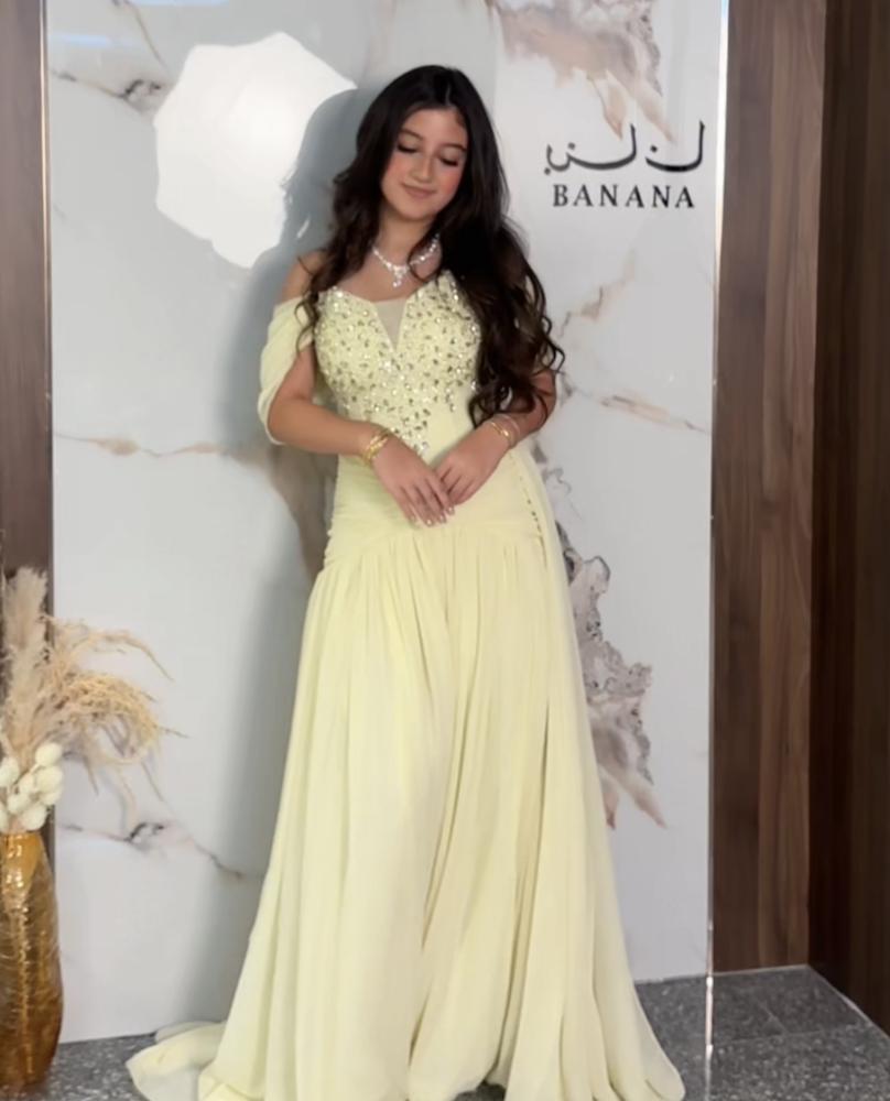 فستان لؤلؤة الليمون