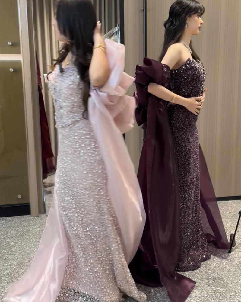 فستان سهره مع وشاح