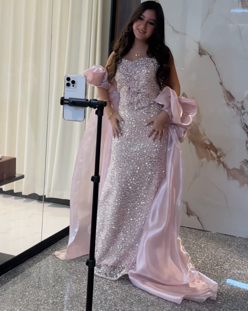 فستان سهره مع وشاح