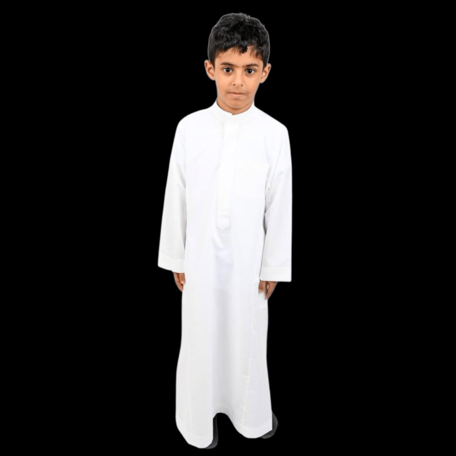 ثوب السفير ولادي (ابيض وكريم سحاب )
