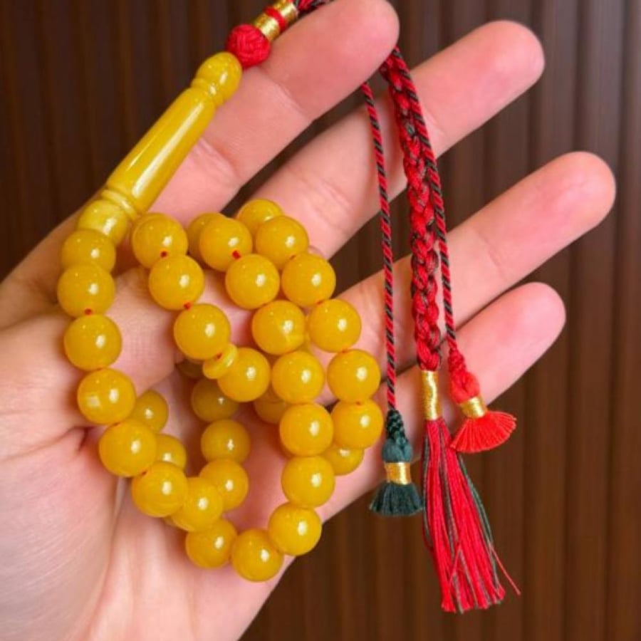 مسباح بكلايت اصفر كركوشة تفصيل