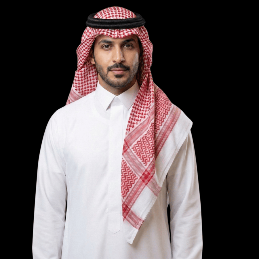 شماغ احمر b2