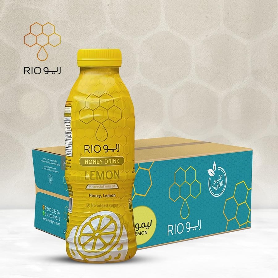 Natural Honey with Lemon (24 Packs of 200ml)