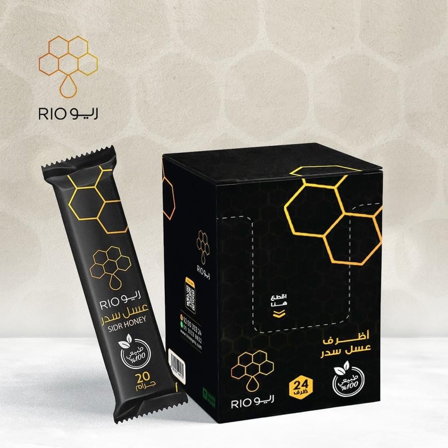 كرتون أظرف عسل السدر الطبيعي مكون من 24 ظرف