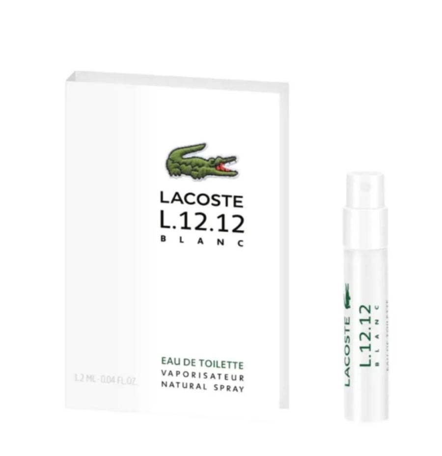lacoste l12 12 blanc eau de toilette sample 1 2ml اكشخ