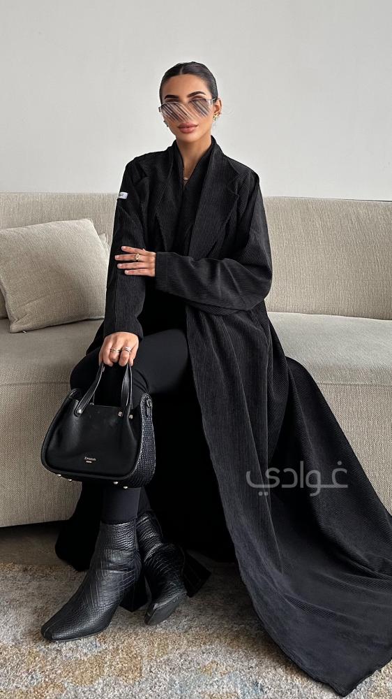 احسن عبايات سوداء شيك شتوية بتصميم أنيق - غوادي