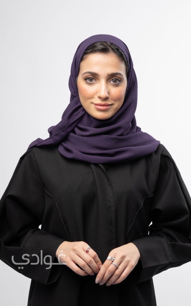 سعر طرحة الحجاب سادة باللون البنفسجي - غوادي