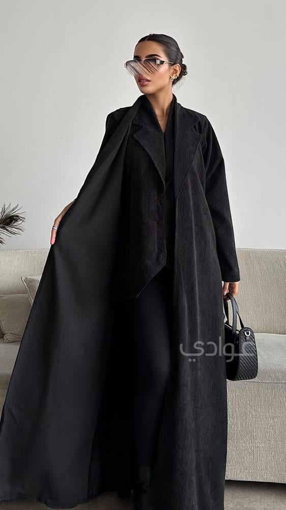 اسعار عبايات سوداء شيك شتوية بتصميم أنيق - غوادي