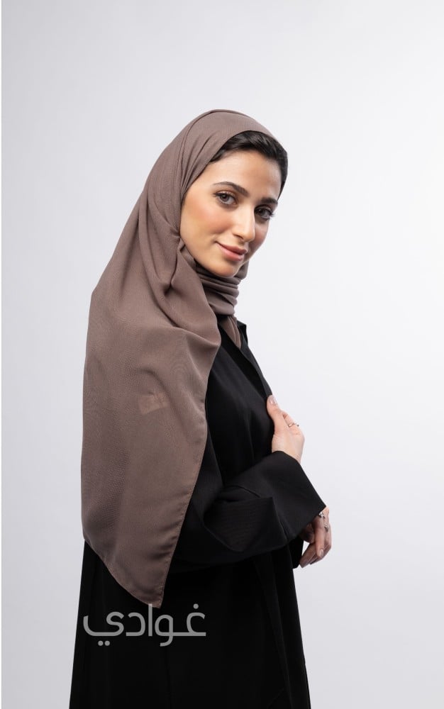 طرحات حجاب سادة باللون البني - غوادي