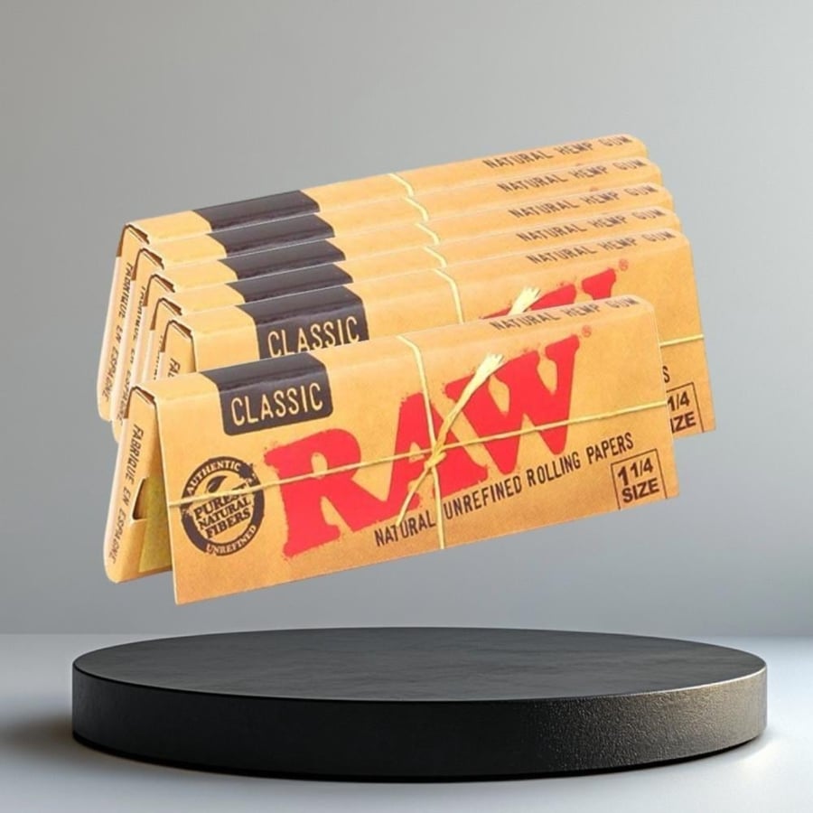 ورق راو كلاسيك أصلي طبيعي غير مبيّض للتدخين - RAW Classic Rolling Paper