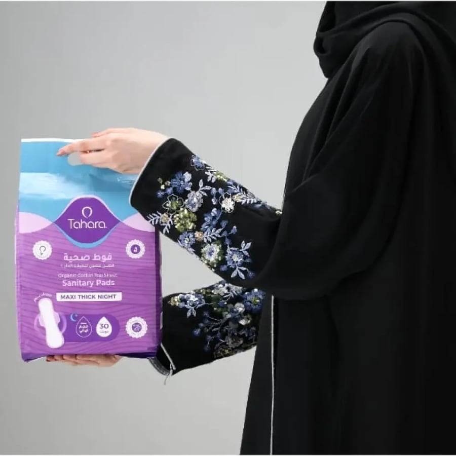 Tahara Organic Cotton Top Sheet Night Maxi Sanitary Pads 30 Count