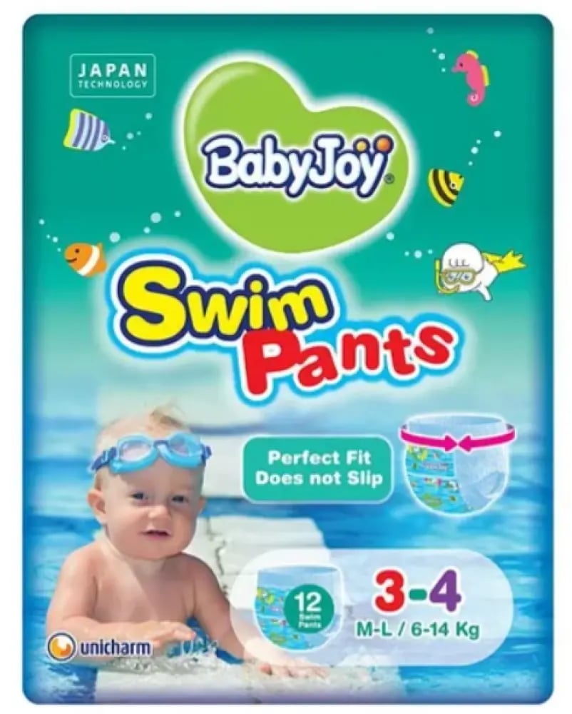 Baby Joy Swim Pants Size 3-4 6-14 Kg 12 Pieces