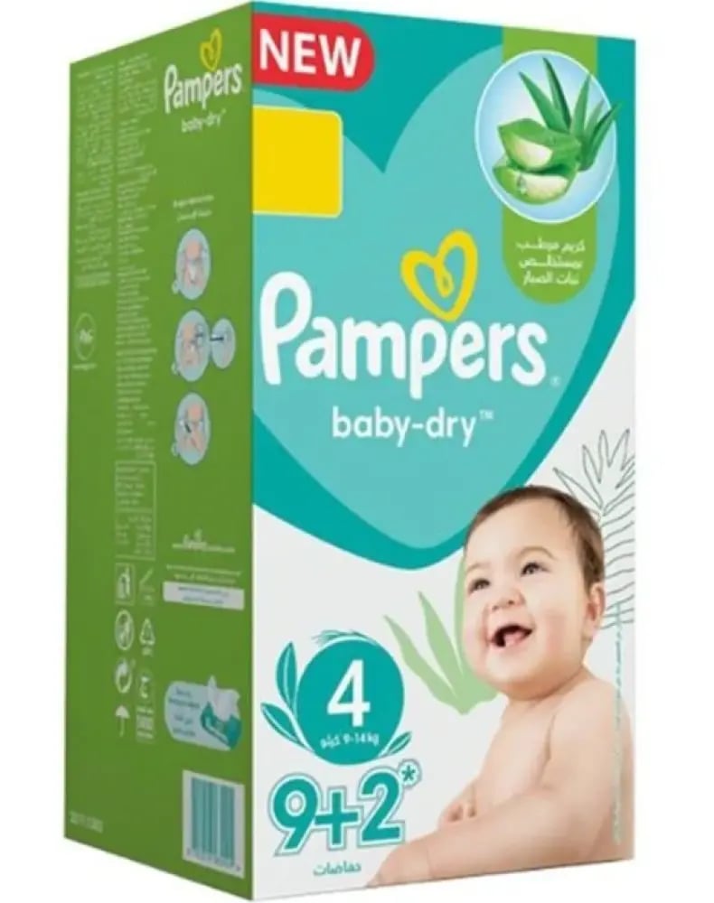Pampers Rash Protection Diapers Size 4 9-11 kg 11 Diapers