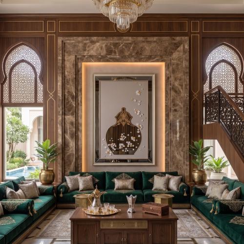 دولاب عبايات جداري مخفي بتصميم لوحة فنية للمداخل بخيارات متعددة