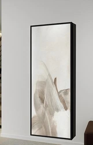 دولاب عبايات جداري ذكي بتصميم لوحة فنية - مقاسات متعددة