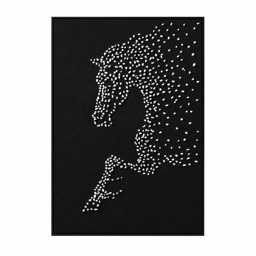 لوحة ديكور بإطار فضي مقاس 100 × 150 سم