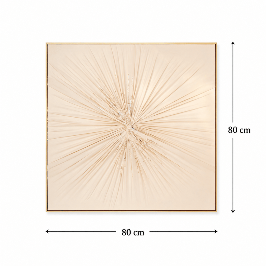 لوحة ديكور بإطار ذهبي مقاس 80 × 80 سم