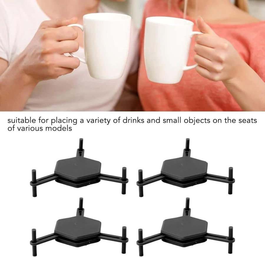 Hexagonal adjustable and stackable cups rules, multi-purpose, from Remo, for drinks and small items (box with 4 pieces)