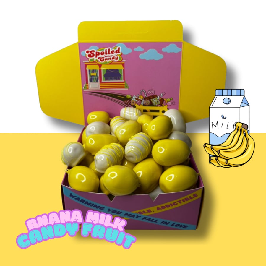 Candy fruit ,bnana milk flavor- جدة ومكة والطايف فقط