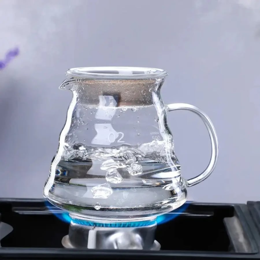 مجموعة قهوة صب زجاجية 300-600مل