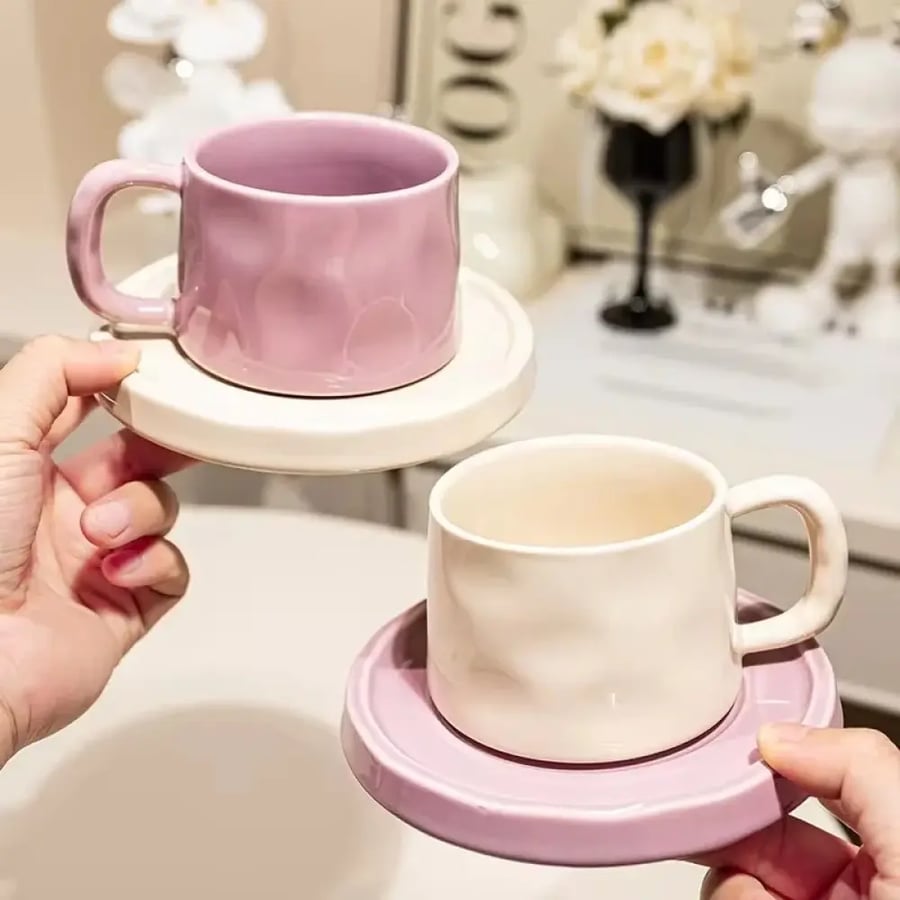 كوب سيراميك ياباني 300ML مع قاعدة غير لامعة