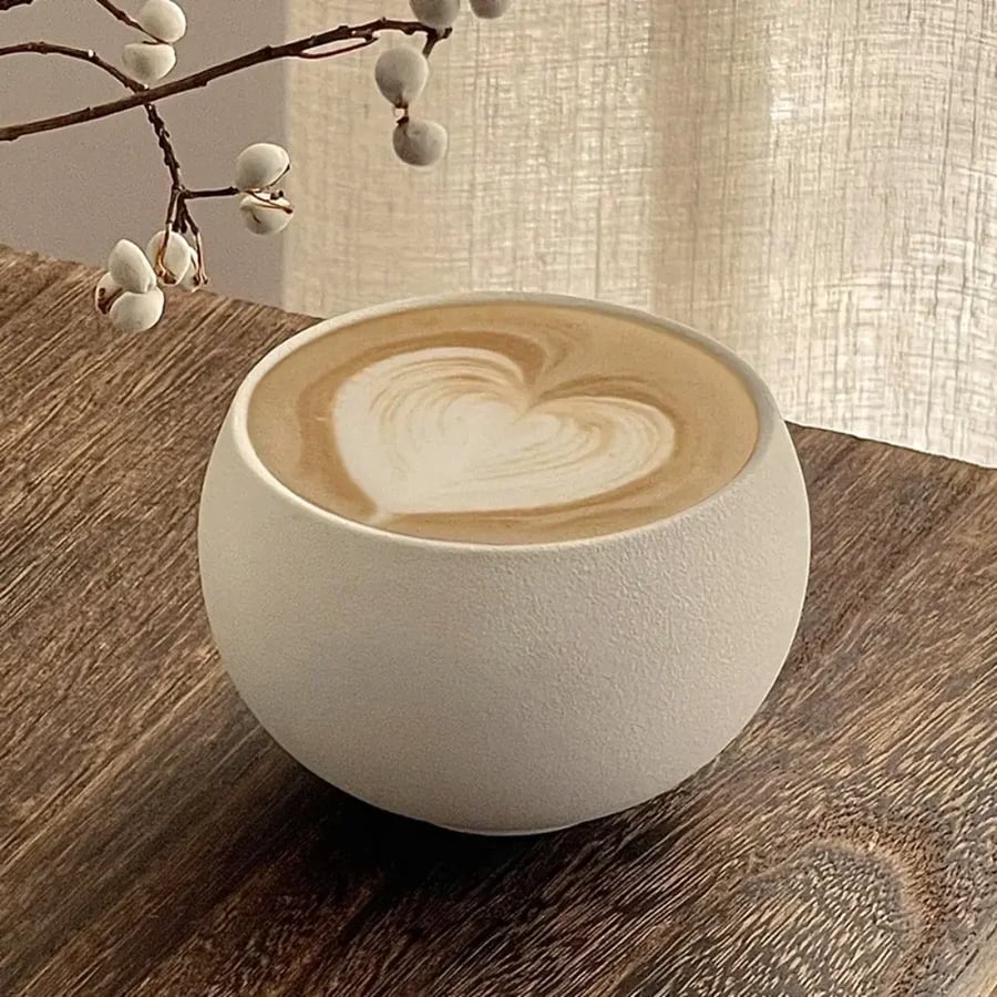 كوب سيراميك ياباني 300ML مع قاعدة غير لامعة