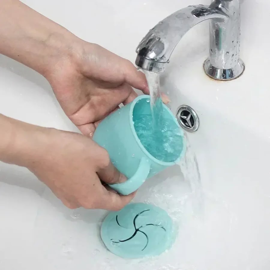 كوب سيليكون أطفال 200ML بمقبض وغطاء