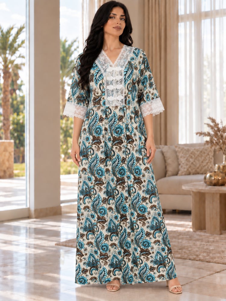 جلابية ريشة الطاووس