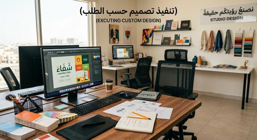 تنفيذ تصميم حسب الطلب مع الطباعة