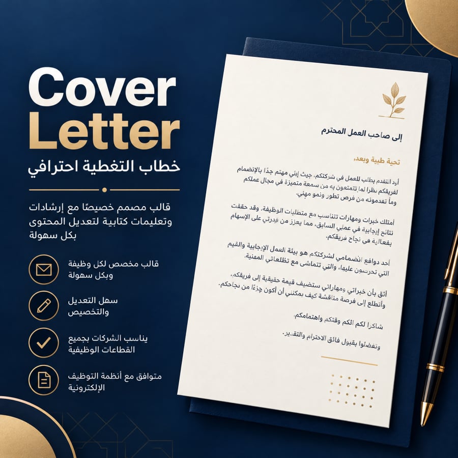 كتالة خطاب تقديم احترافي