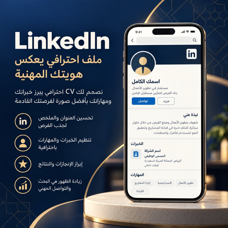 تحسين حساب LinkedIn الأحترافي