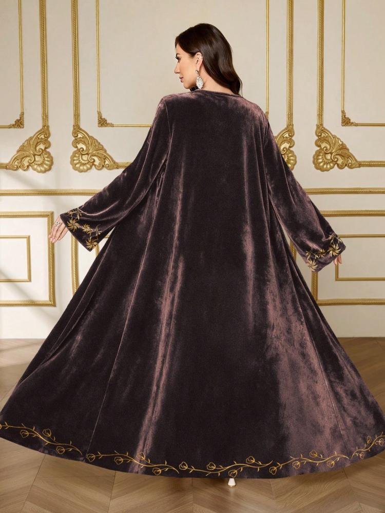 SHEIN Najma عباءة أنيقة بطبعات زهرية داماسك