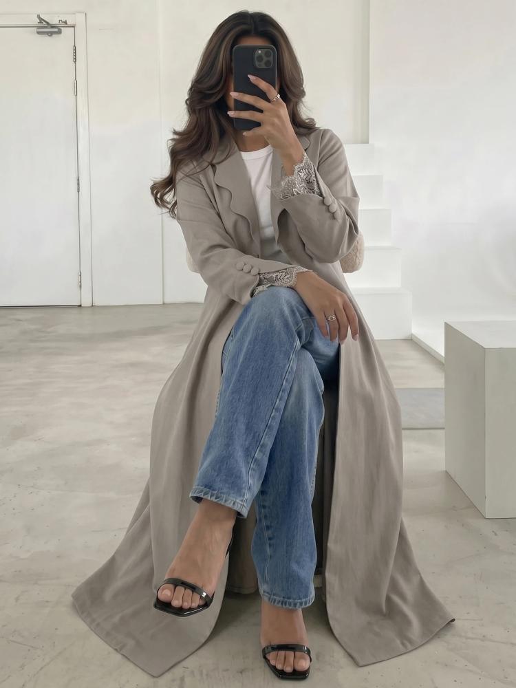 معطف طويل نسائي
