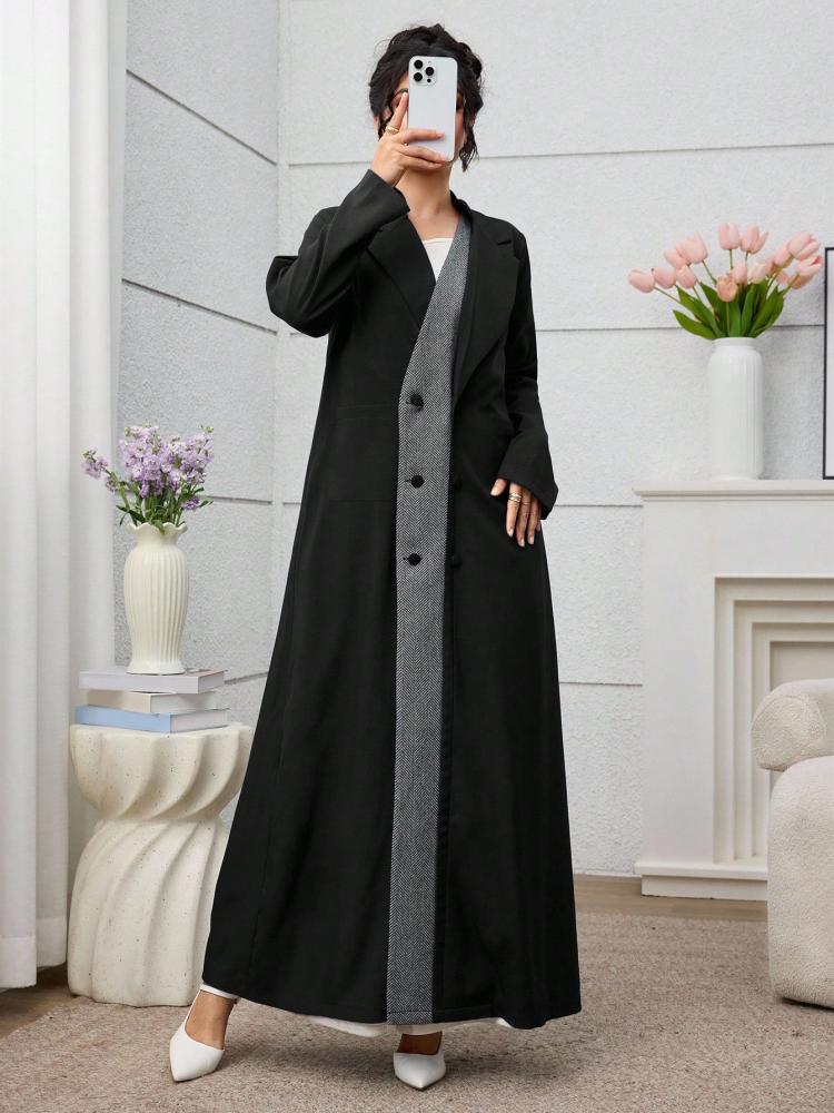 Yasmyna عباءة نسائية بتصميم رائع من قماش المربعات والرقعات