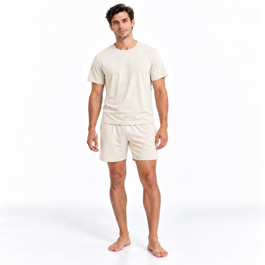 Men’s Restore Short Set-Cream
