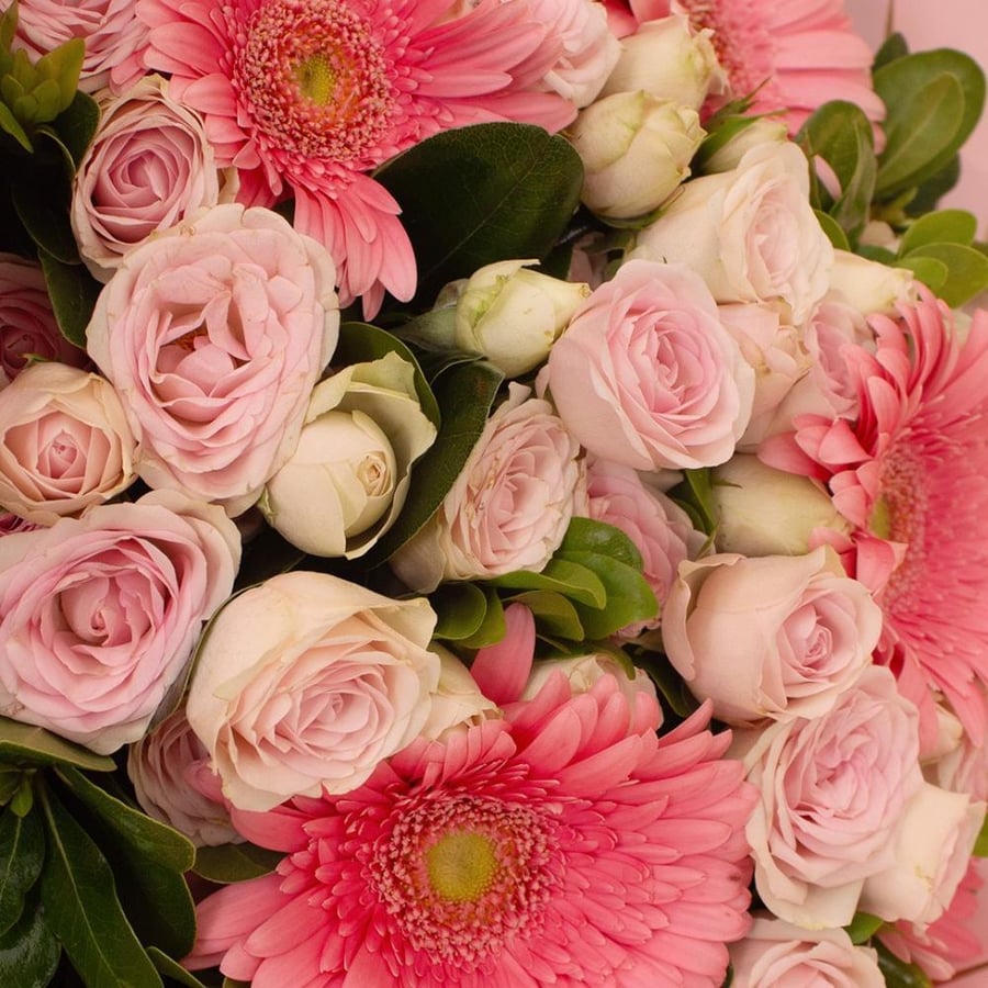 Gerbera bouquet and Baby Rose