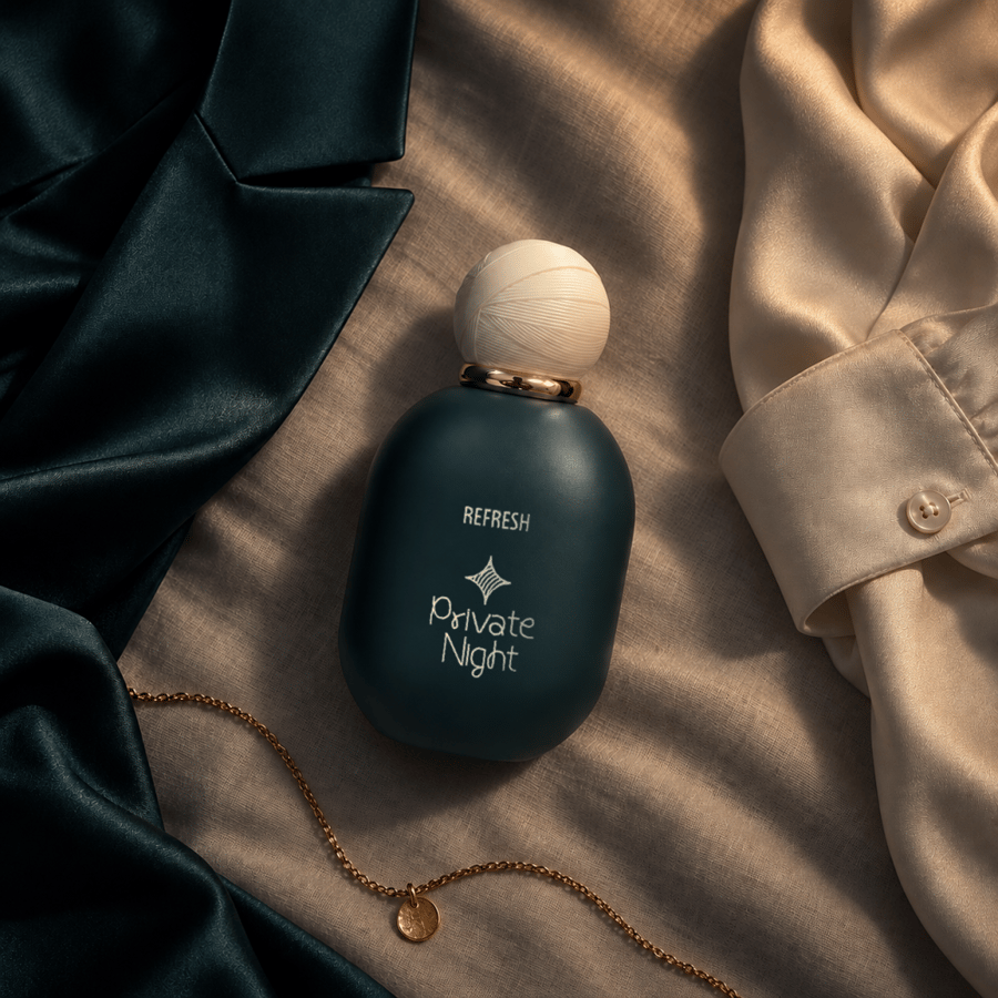 عطر ريفريش REFRESH من برايفت نايت 100 مل بعبوة بترولية وغطاء عاجي