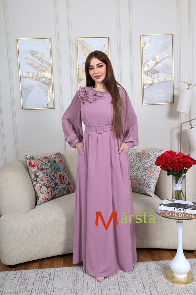فستان تركي بكرانيش وحزام