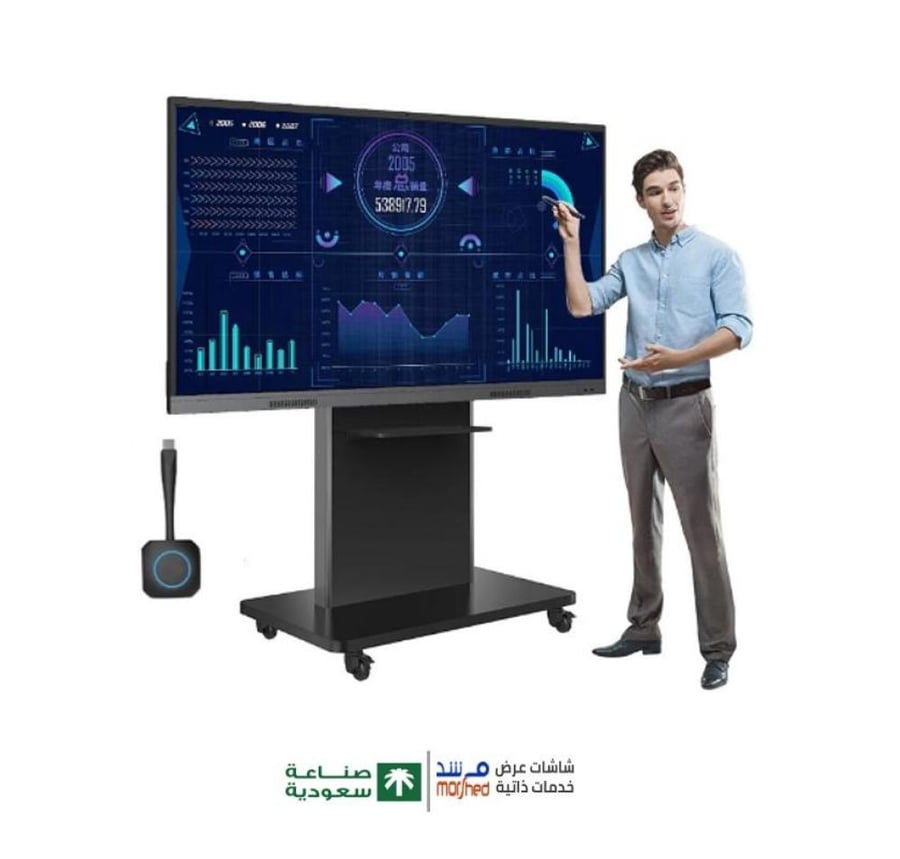 55 بوصة شاشة ملاحظات رقمية دوارة, Flip screen . شاشة لوحية للاجتماعات .والتدريب