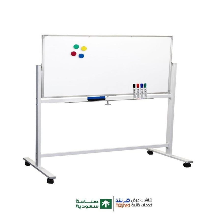 سبورة بيضاء متحركة وجة او وجهين متعددة الاحجام