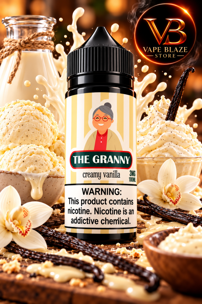 ذا جراني كريمي فانيلا 100 مل نيكوتين 3 – The Granny Creamy Vanilla