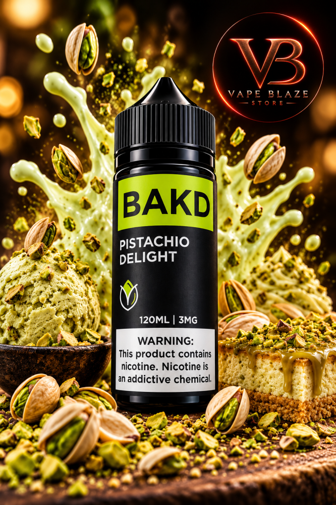 نكهة باكد بيستاشيو ديلايت فستق 120 مل 3 نيكوتين – BAKD Pistachio Delight