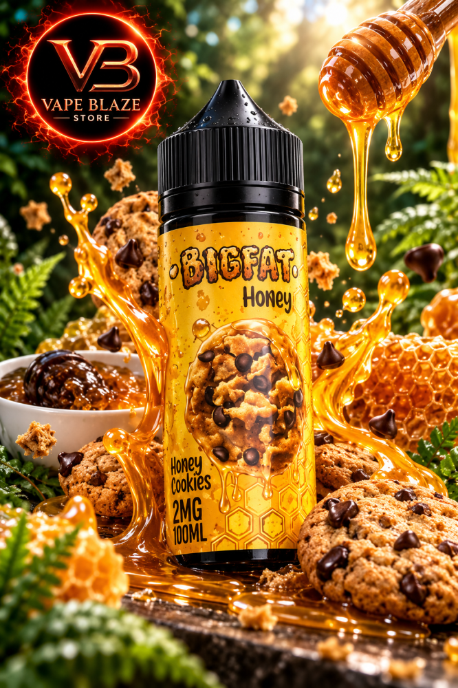 بيج فات هوني كوكيز بالعسل 100 مل – BIGFAT Honey Cookies – نيكوتين 3mg