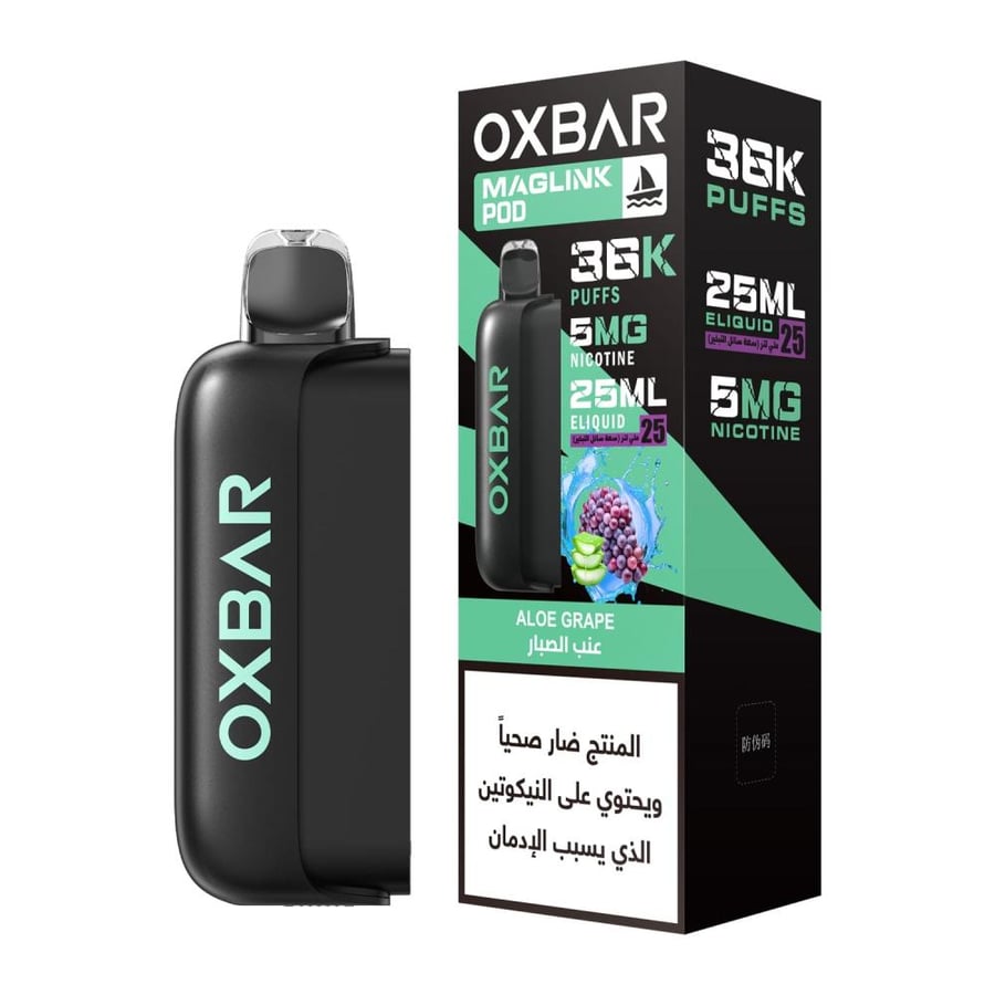 طقم أوكس بار ماجلينك 36 ألف سحبة بطارية 1500mAh + بود | OXBAR MAGLINK 36K Kit