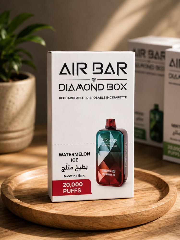 سحبة اير بار دايمون بوكس 20 ألف بطيخ آيس | AIR BAR DIAMOND BOX 20000 WATERMELON ICE